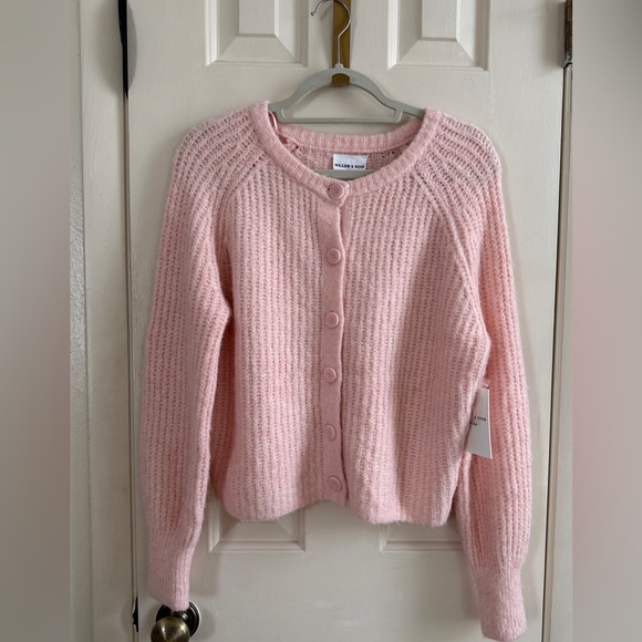 Soft Pink Knit Cardigan - Picture 1 of 5